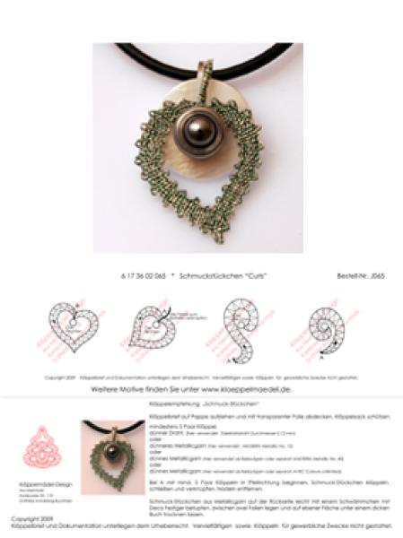 065 Klöppelbrief 4 Schmuck-Anhänger "Curls" für Wechselschmuck